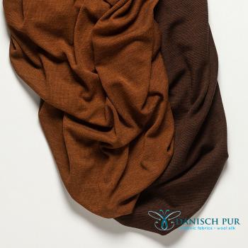 Preview: Bio Wollinterlock Wolljersey Noce-Cino (Merino, kbt, mulesingfrei) 90cm